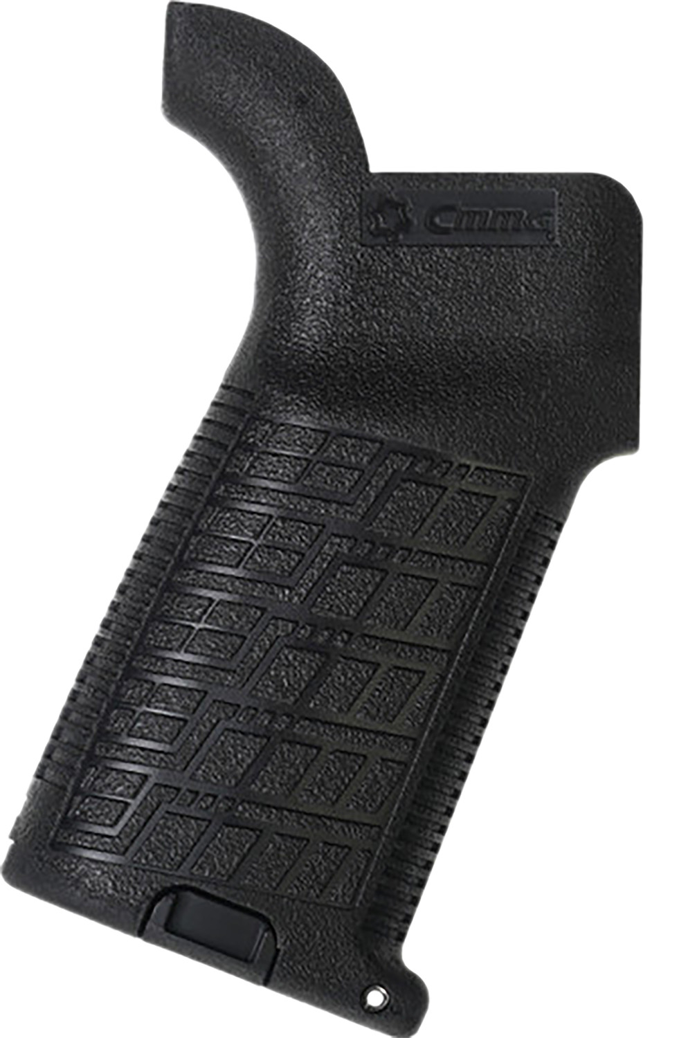 Black textured AR-style rifle pistol grip