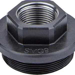 Black threaded hex bushing pipe fitting