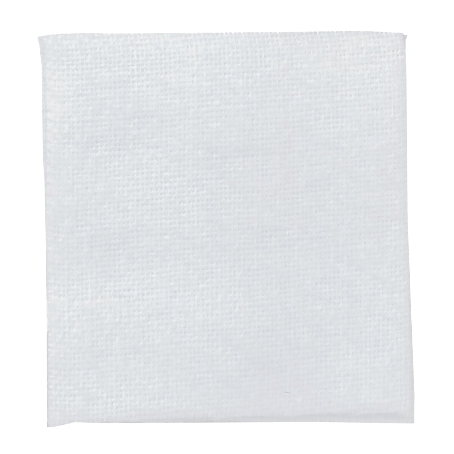 White textured fabric sheet on white background