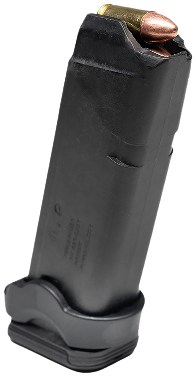 Handgun magazine loaded with visible bullet