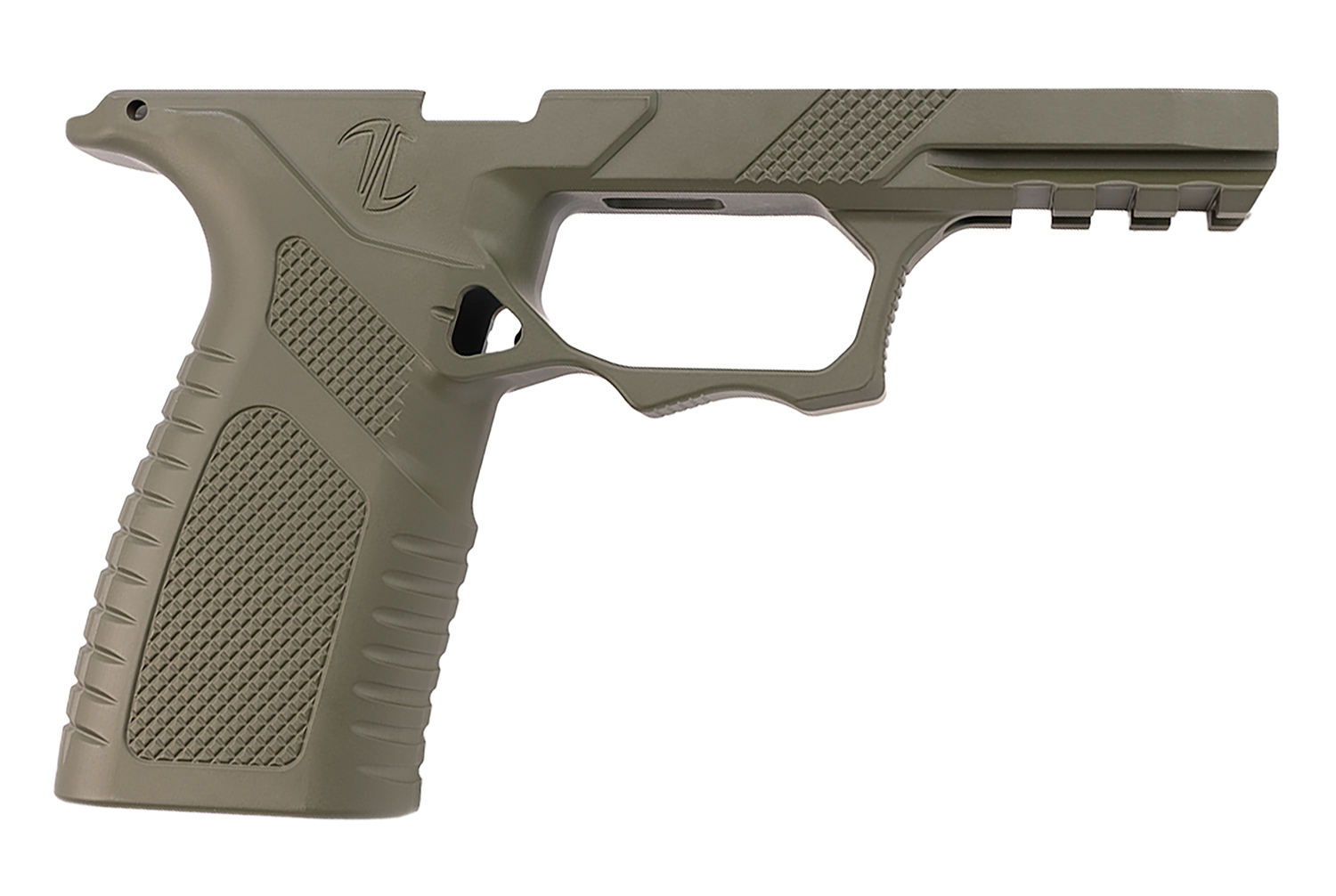 Olive drab polymer pistol frame