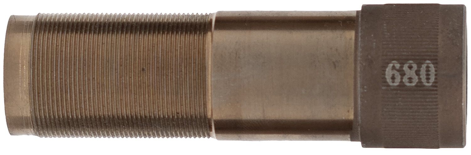 Threaded metal choke tube marked 680