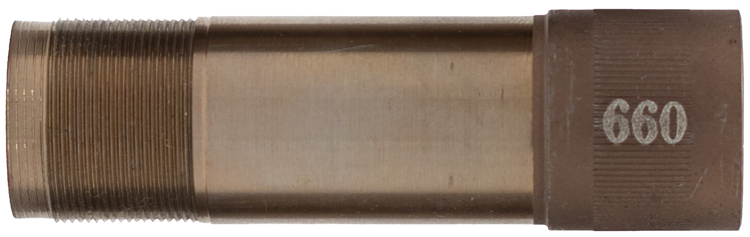 Metal threaded choke tube marked 660
