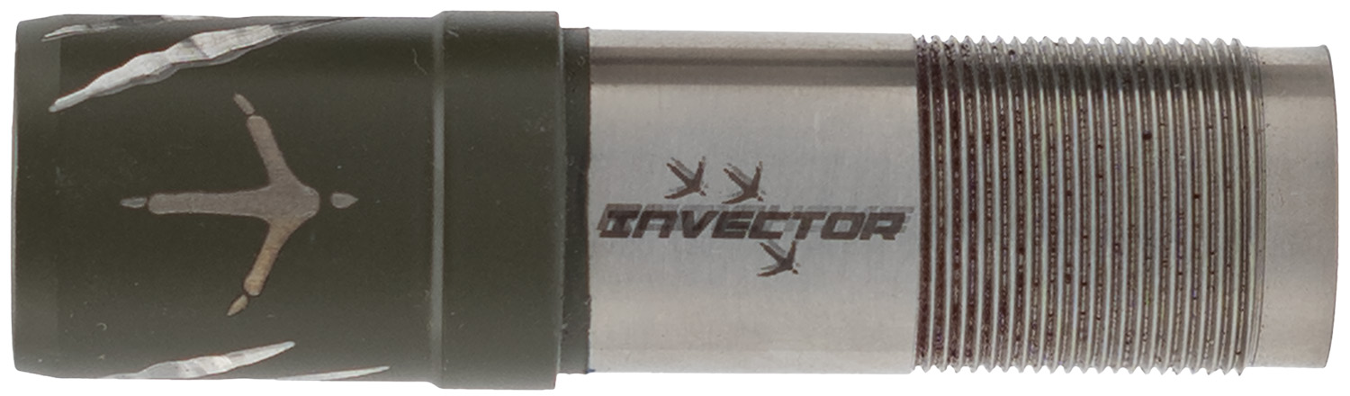 Gravector shotgun choke tube with threaded end