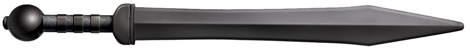 Black medieval-style sword on white background