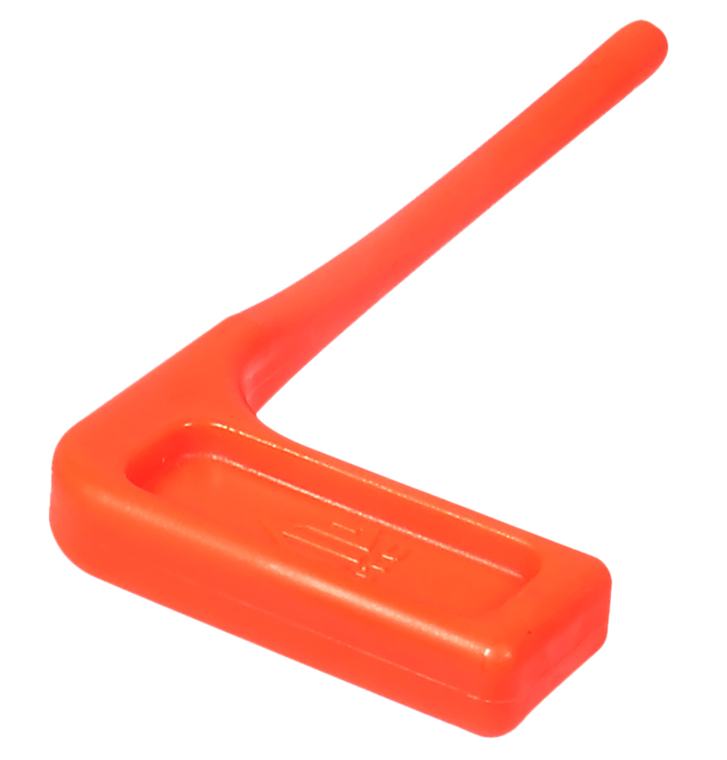 Bright orange plastic toy golf putter