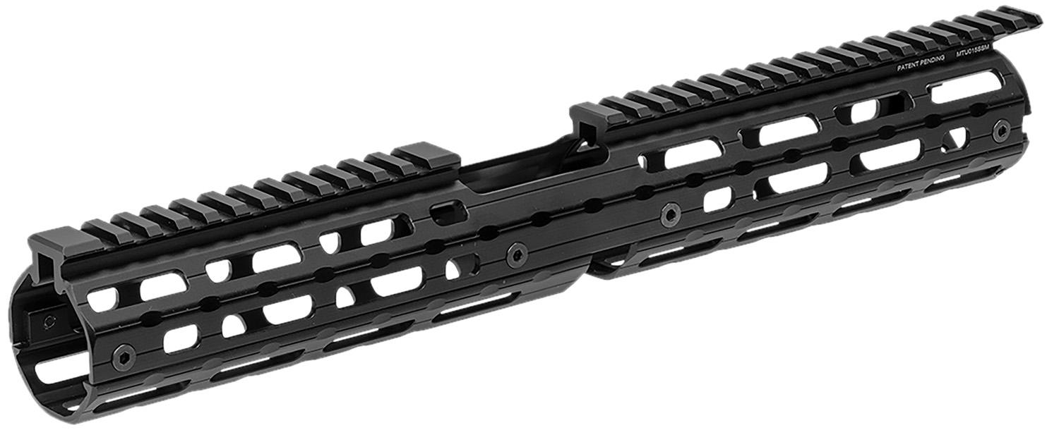 Black AR-15 freefloat handguard with Picatinny rail