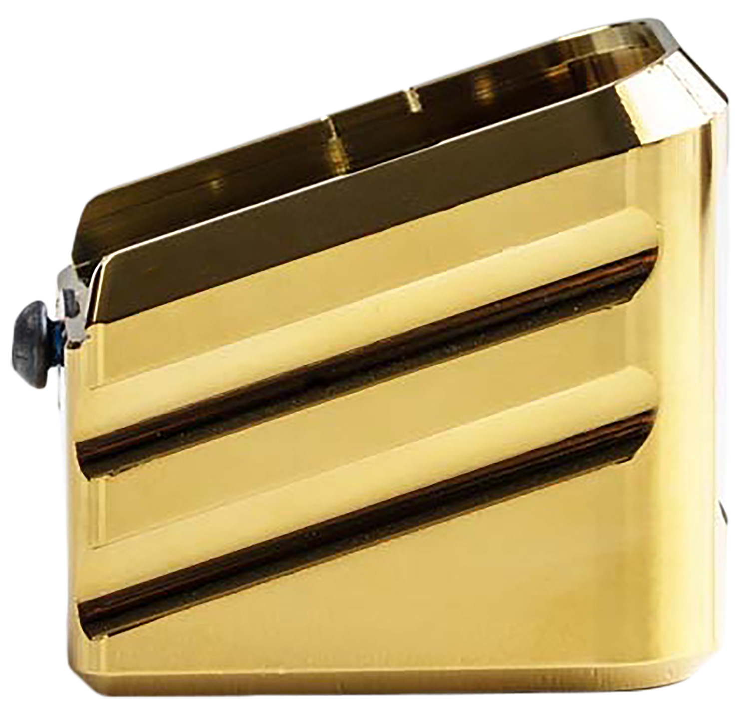 Gold metal dual-slot pencil sharpener