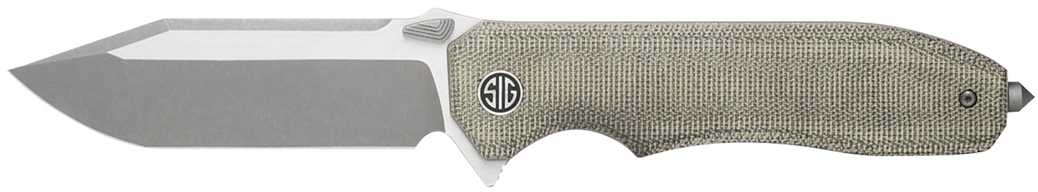 SIG branded folding knife with textured handle