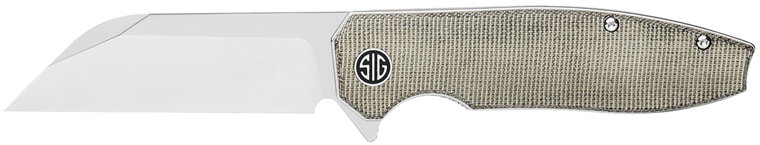 SIG branded folding knife with textured handle