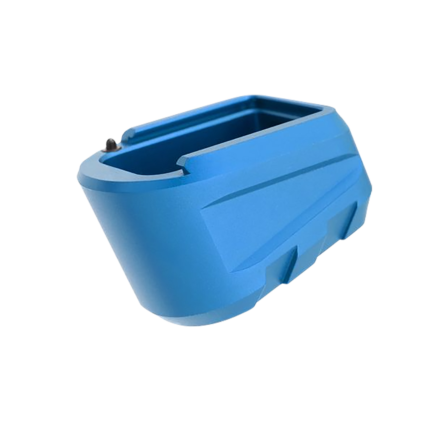 Blue plastic livestock water trough tank