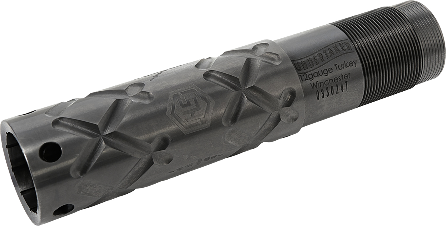 12-gauge shotgun choke tube with threaded end
