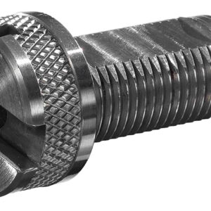 Close-up of stainless steel slotted bolt