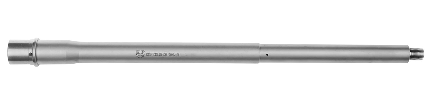 Stainless steel rifle barrel with threaded end