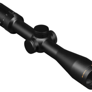 Black rifle scope with adjustment turrets