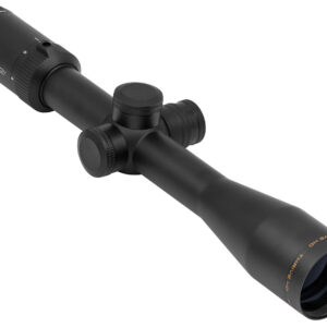 Black rifle scope isolated on white background
