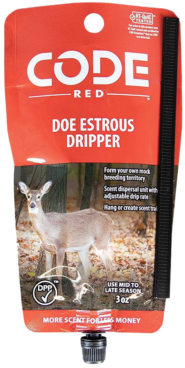 Code Red Doe Estrous Dripper hunting scent package