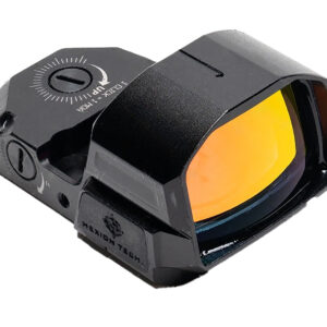 Compact reflex red dot sight with amber lens