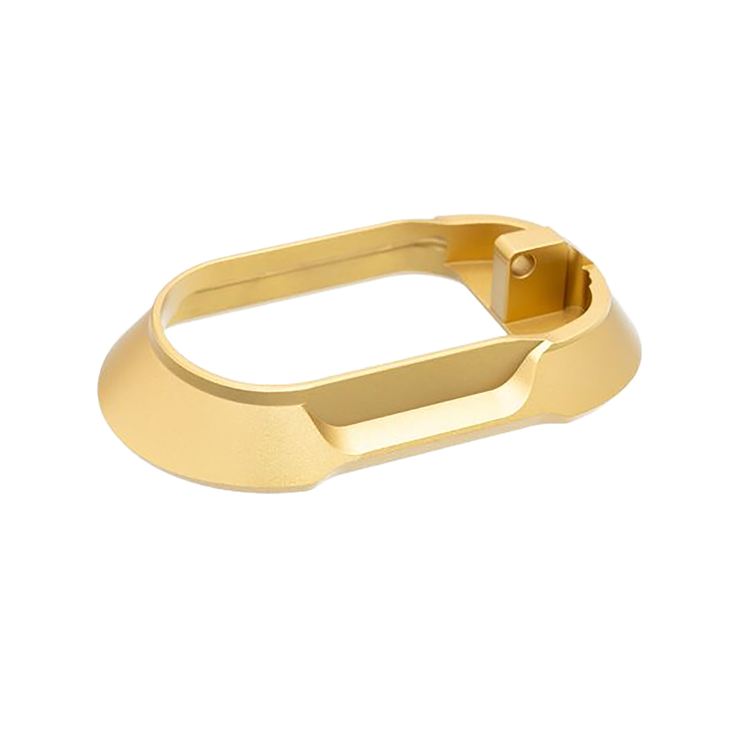 Gold anodized handgun magwell accessory