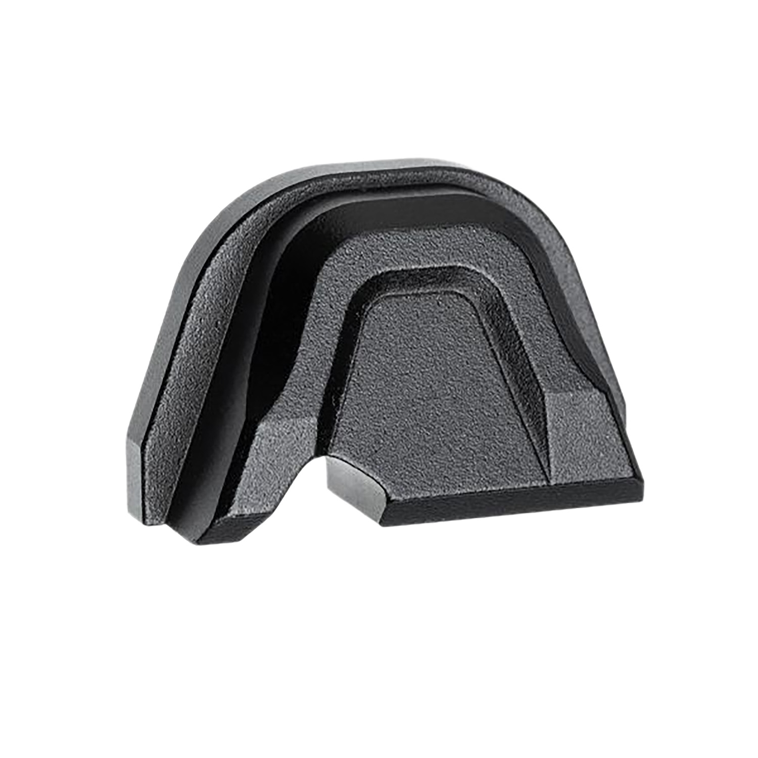 Black molded rubber camera viewfinder eyecup