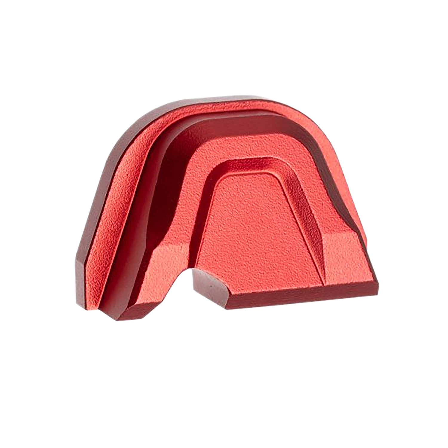 Red foam arch-shaped cushioning insert cross-section