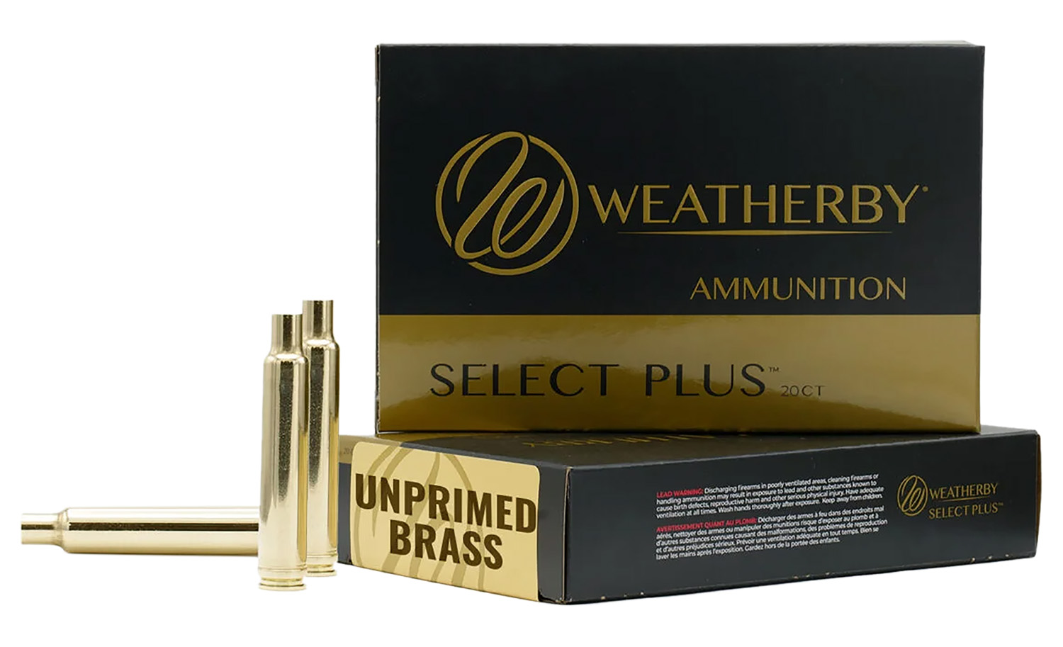 Weatherby Select Plus ammunition and brass casings