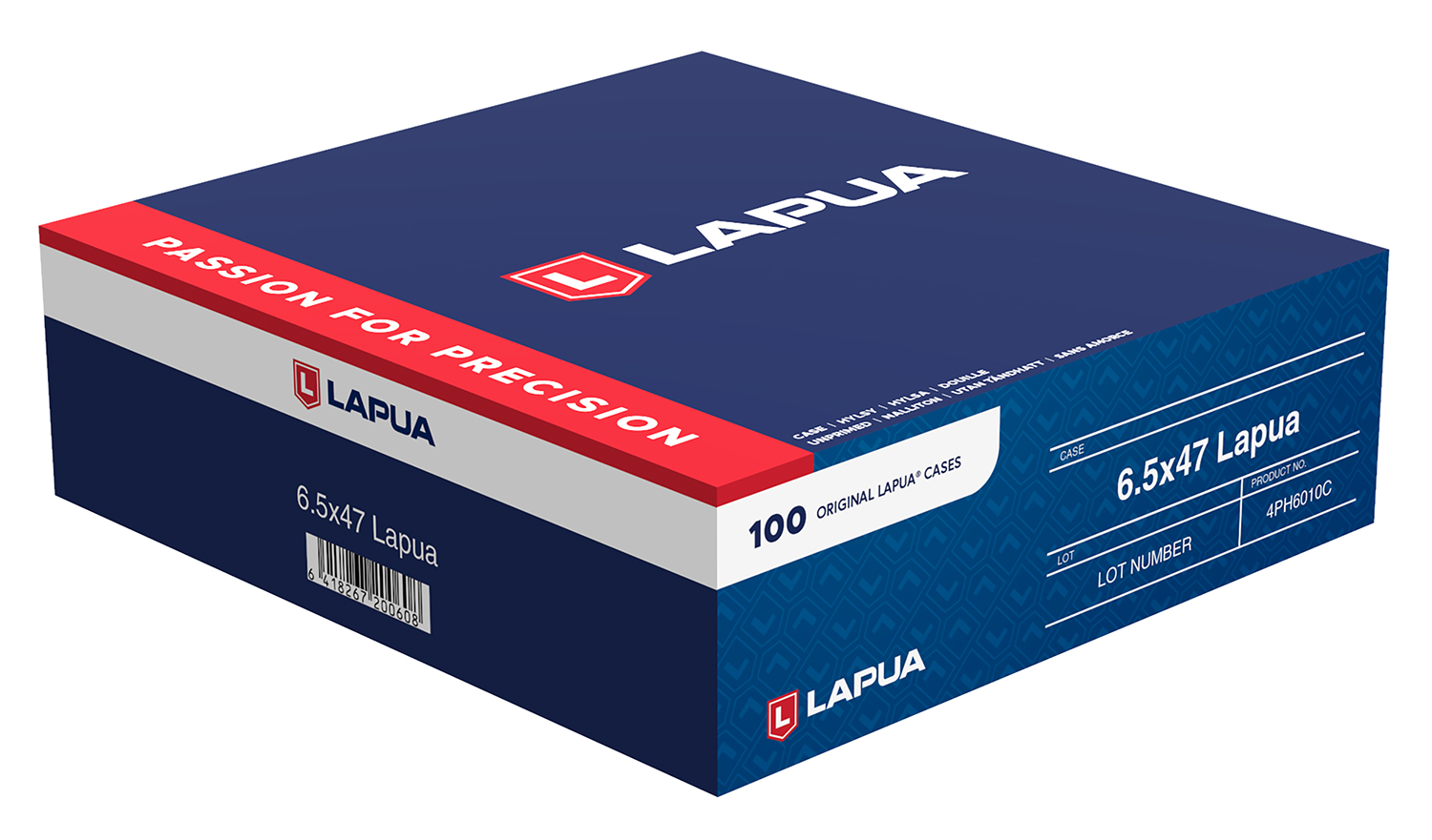 Lapua 6.5x47 cartridge cases box packaging