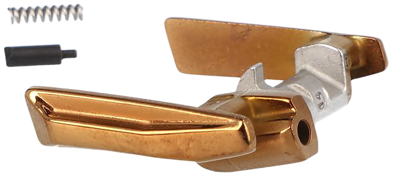 Brass door latch mechanism with spring and pin