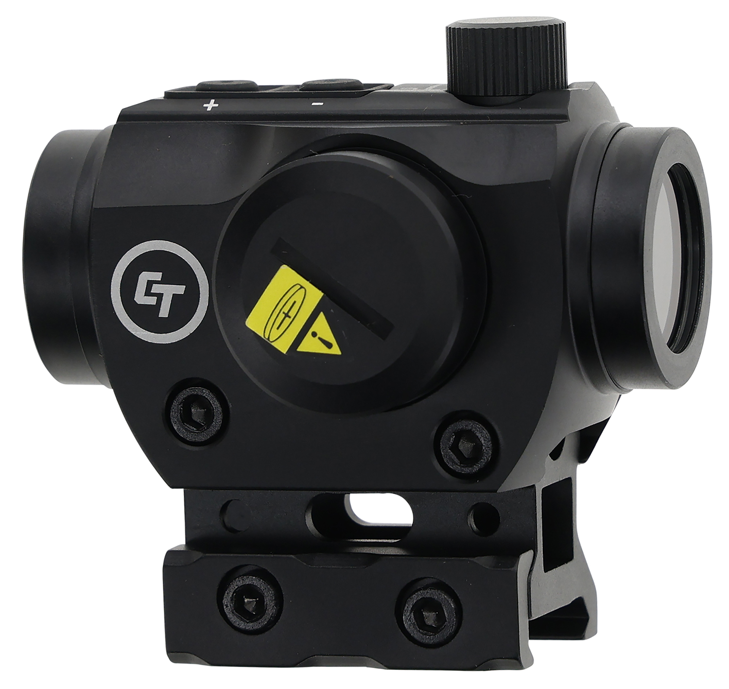 Compact black red dot sight optic