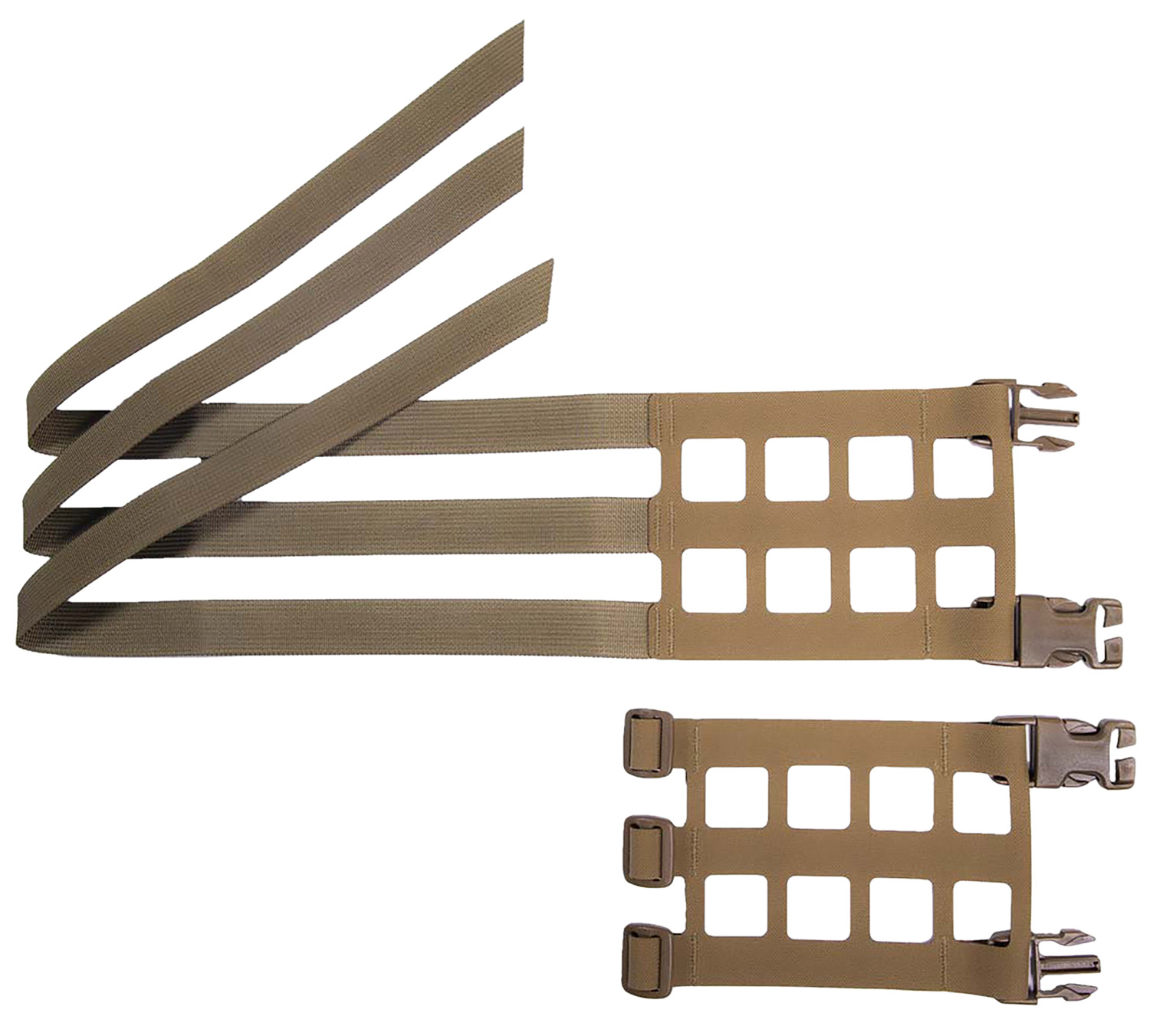 Tan tactical cummerbund straps with buckles