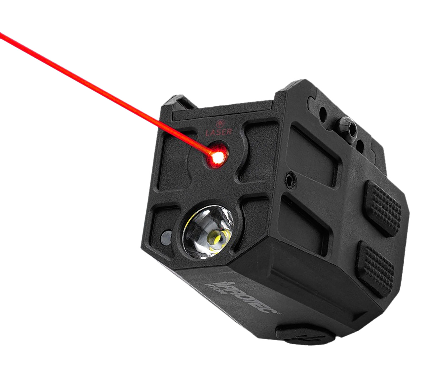 Compact tactical laser and flashlight device