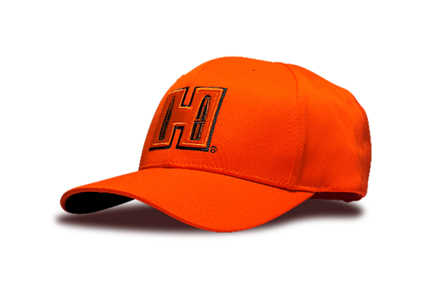 Bright orange baseball cap with HH logo