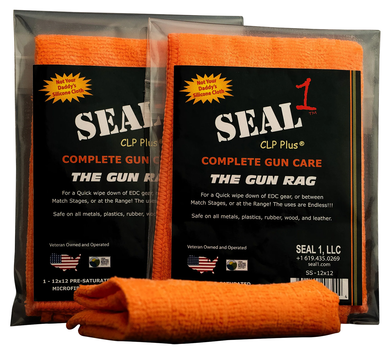 SEAL 1 Complete Gun Care microfiber cloth packages