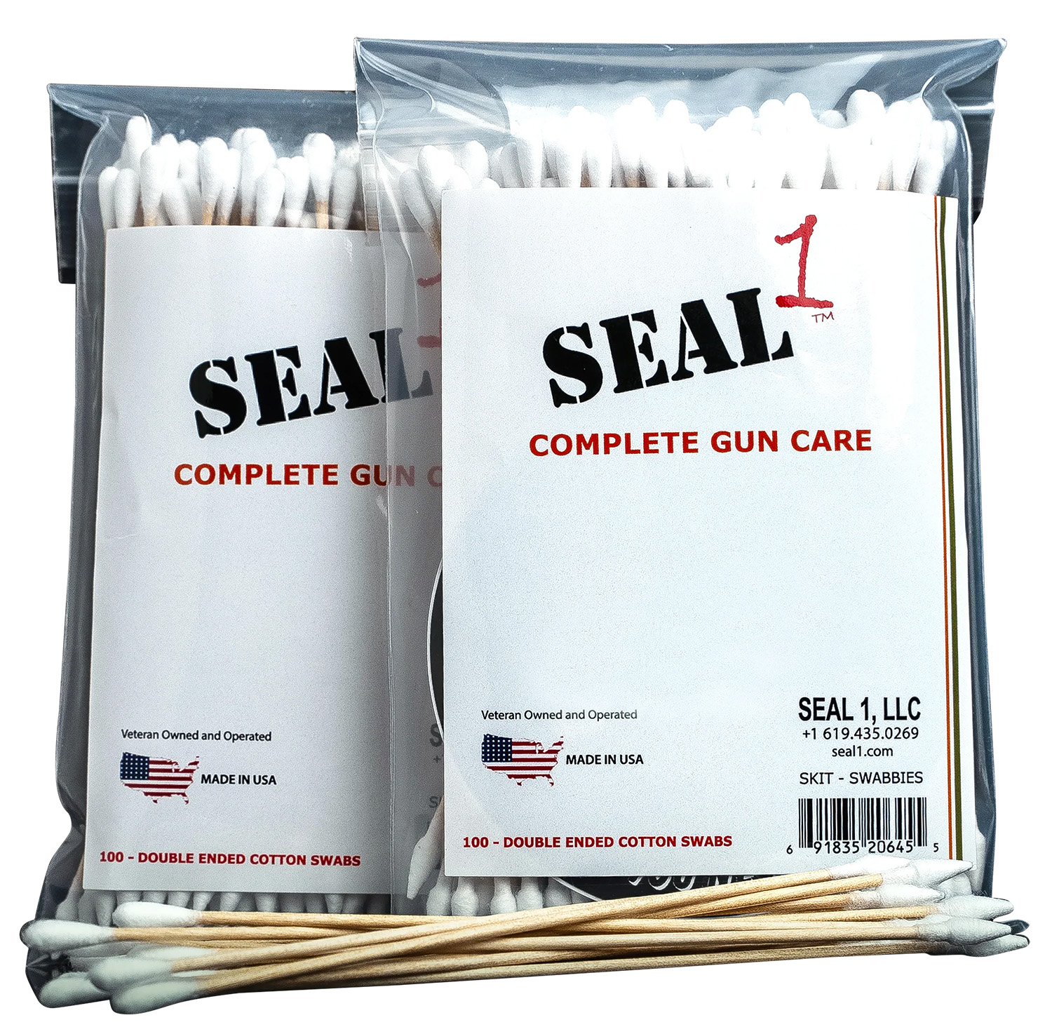 SEAL 1 gun care cotton swabs packaging