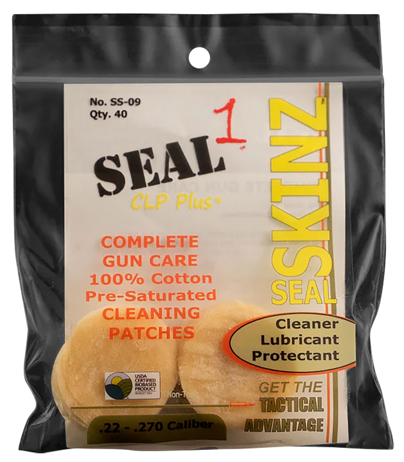 Seal 1 CLP Plus gun cleaning patches package