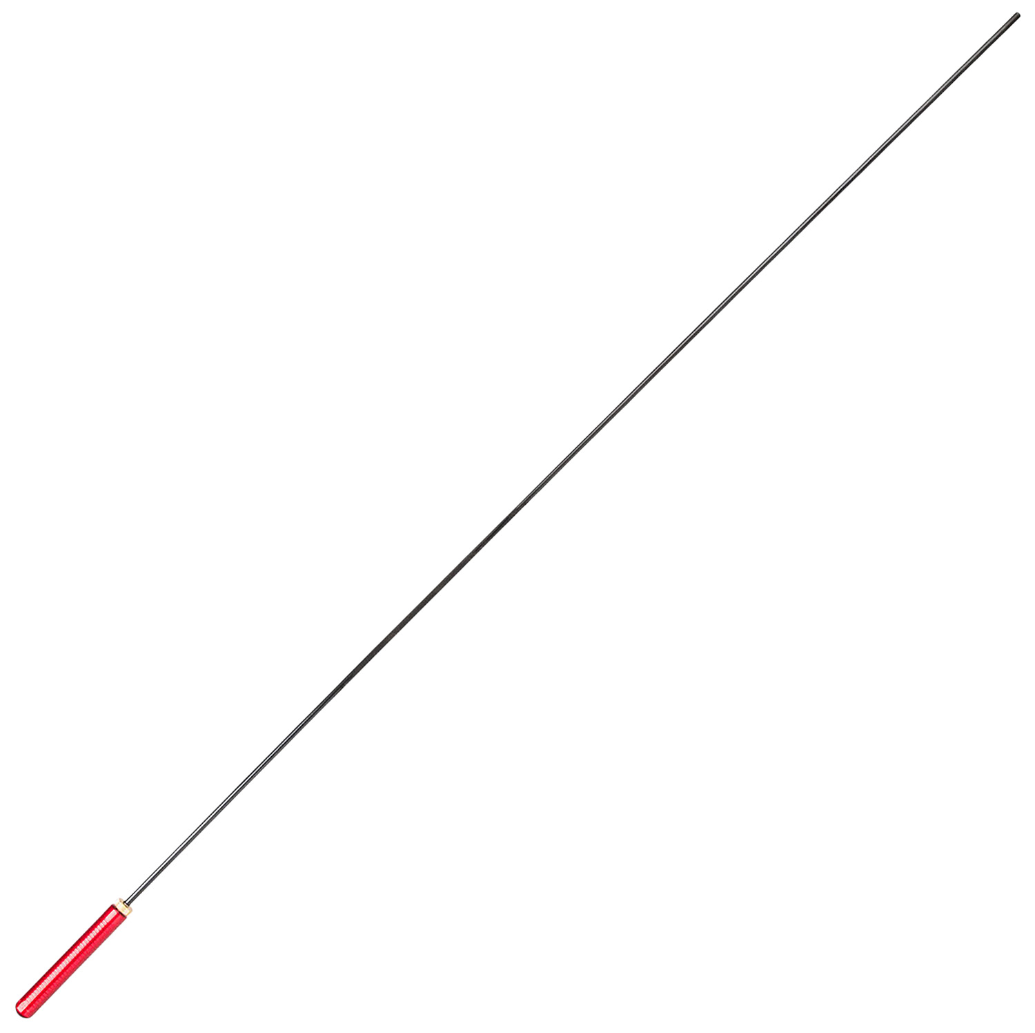 Black riding crop with red handle