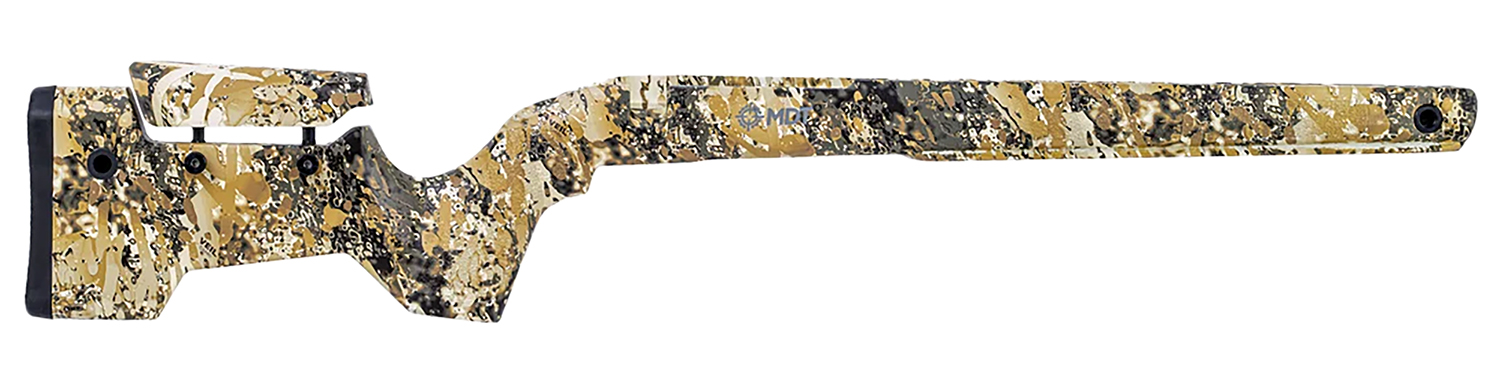 Camouflage rifle stock with adjustable cheek rest