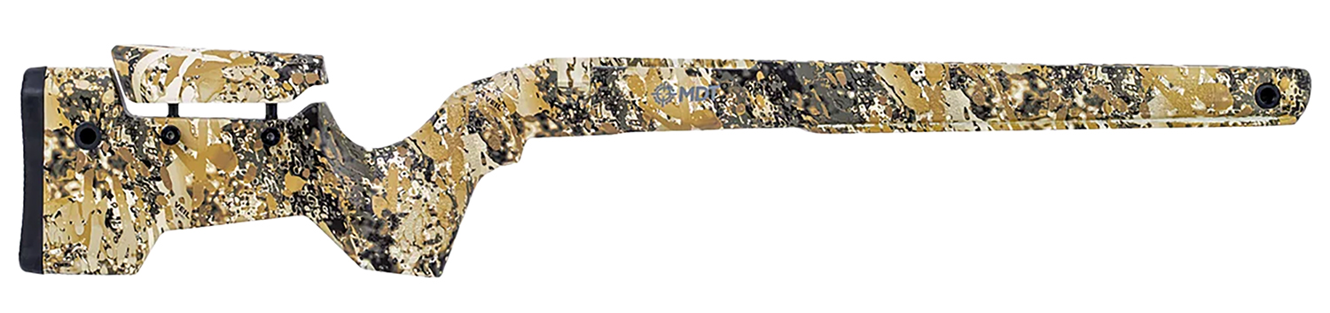 Camouflage-pattern rifle stock with adjustable cheek rest