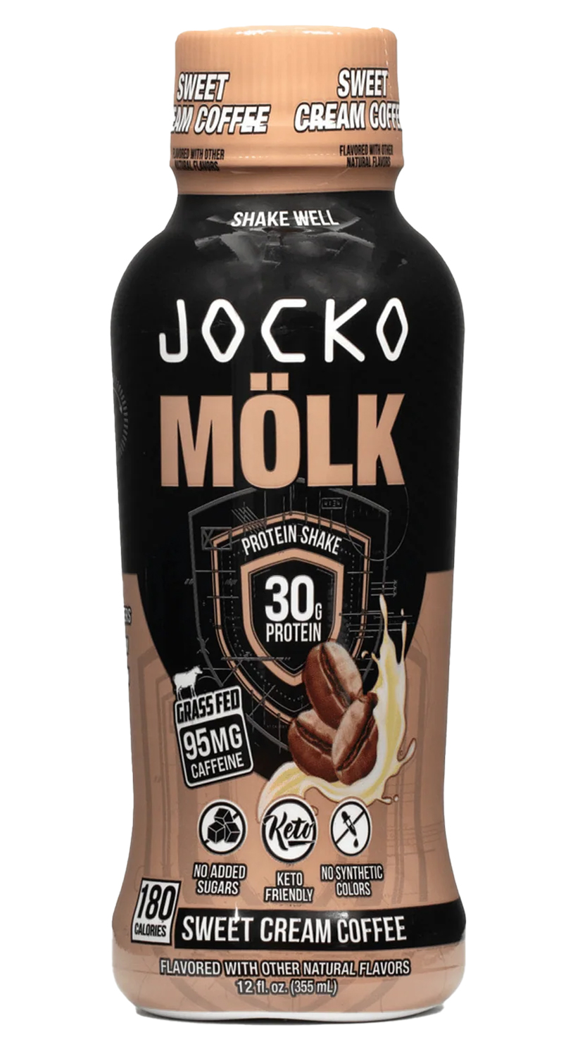 Jocko Mölk Sweet Cream Coffee protein shake bottle