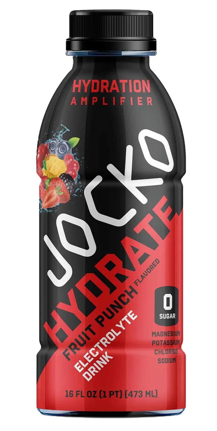 Jocko Hydrate fruit punch electrolyte drink bottle