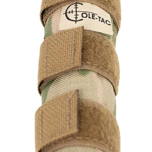 Camouflage rifle suppressor cover with Velcro straps