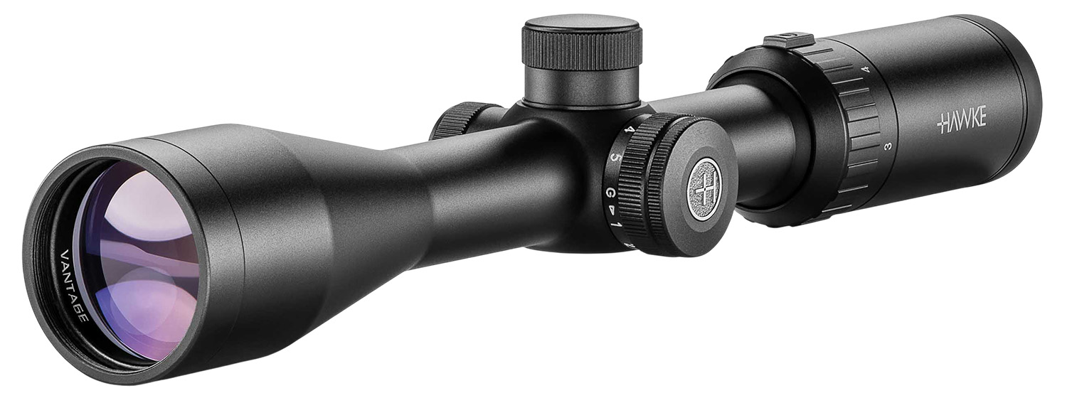 Hawke Vantage rifle scope on white background