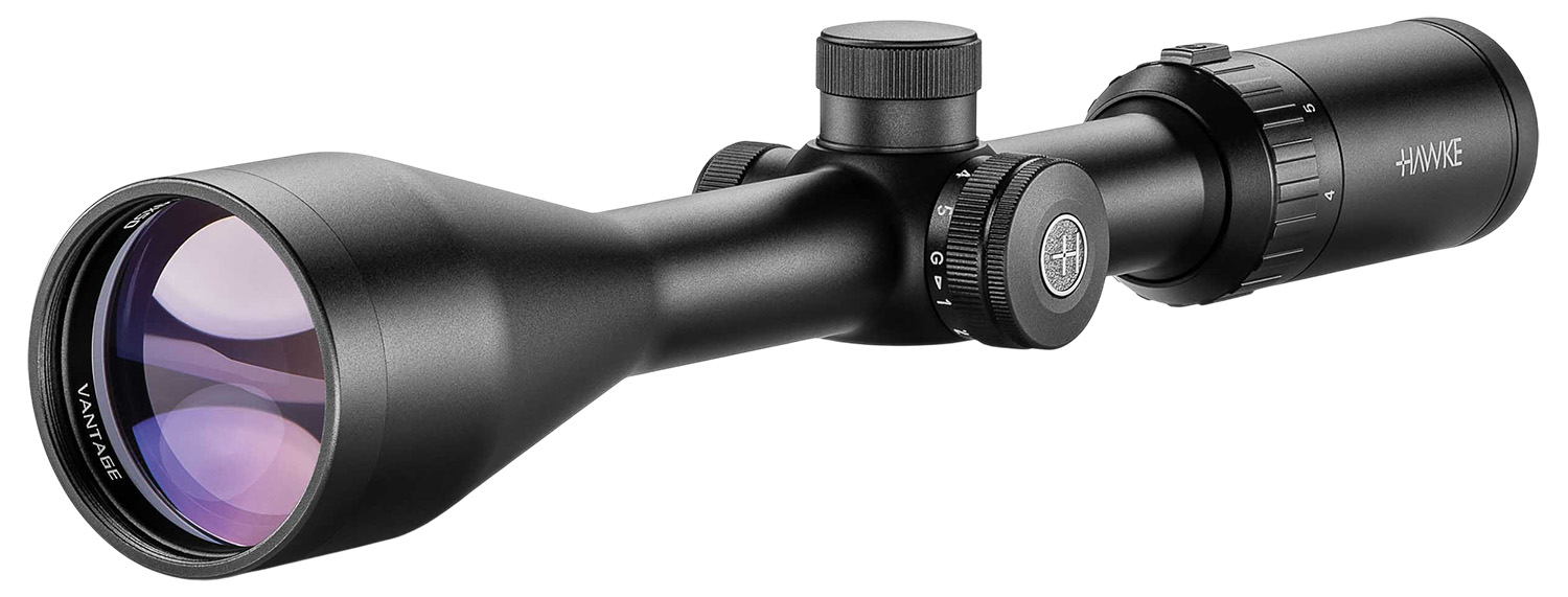 Black Hawke Vantage rifle scope on white background