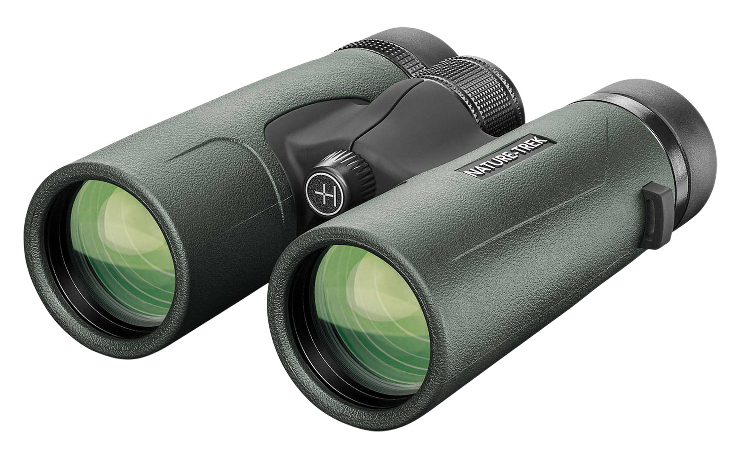 Green Nature-Trek binoculars on white background
