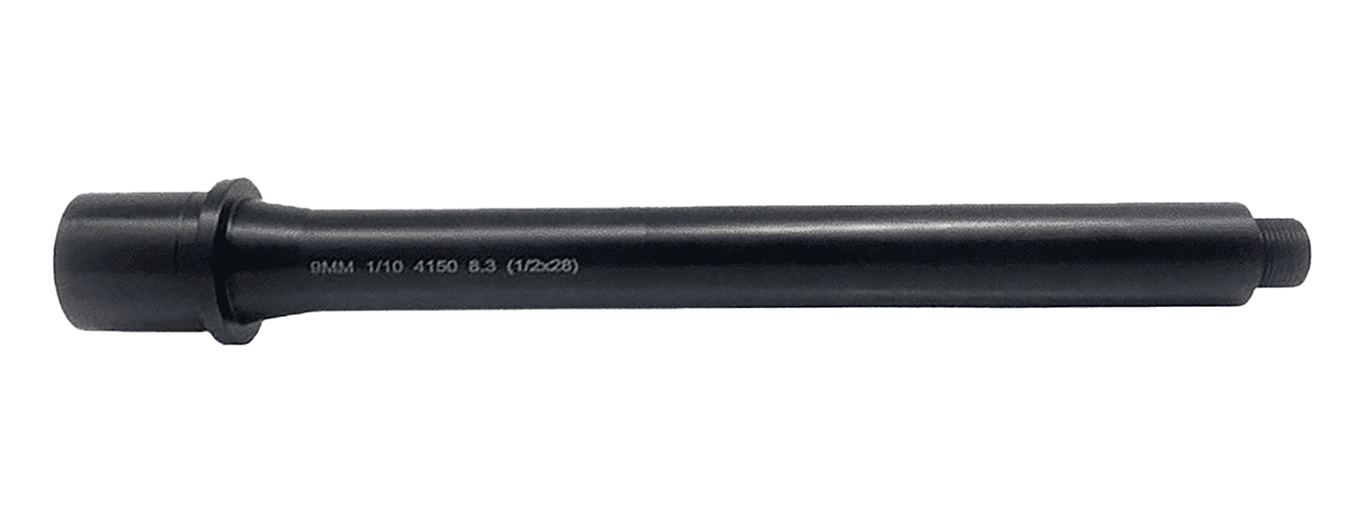 Black metal bolt with threaded end