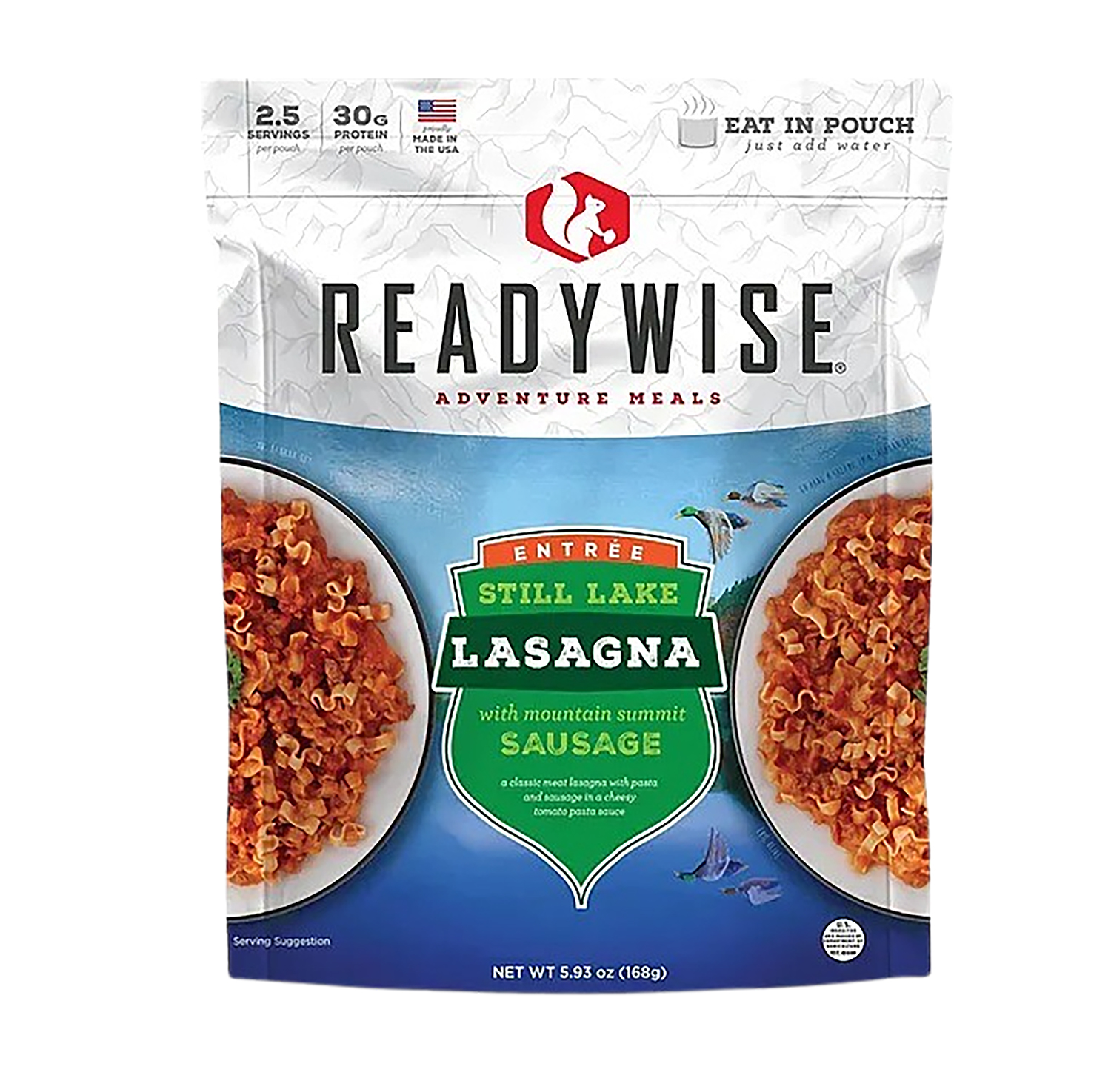 ReadyWise Still Lake Lasagna meal pouch