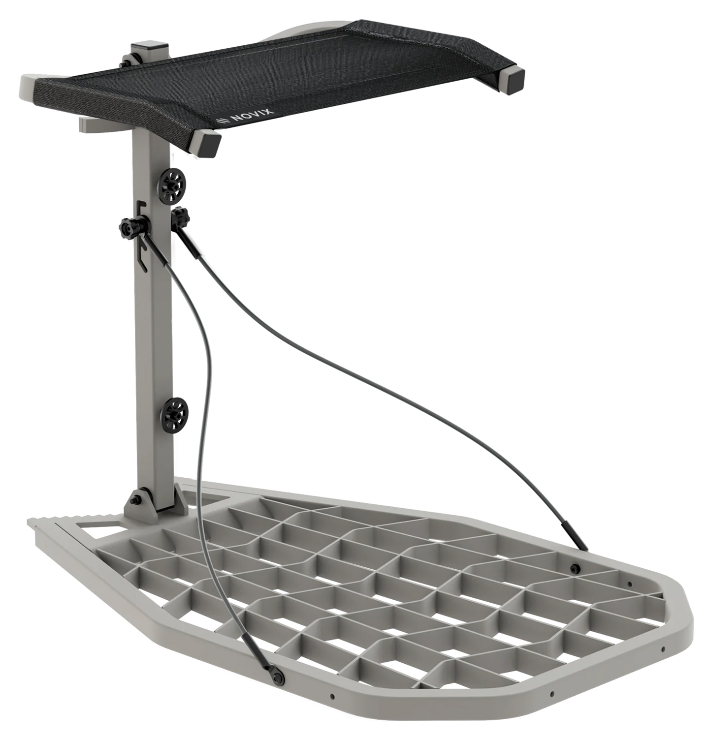 Adjustable boat leaning post with footrest platform