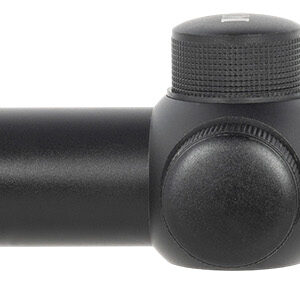 Black rifle scope isolated on white background