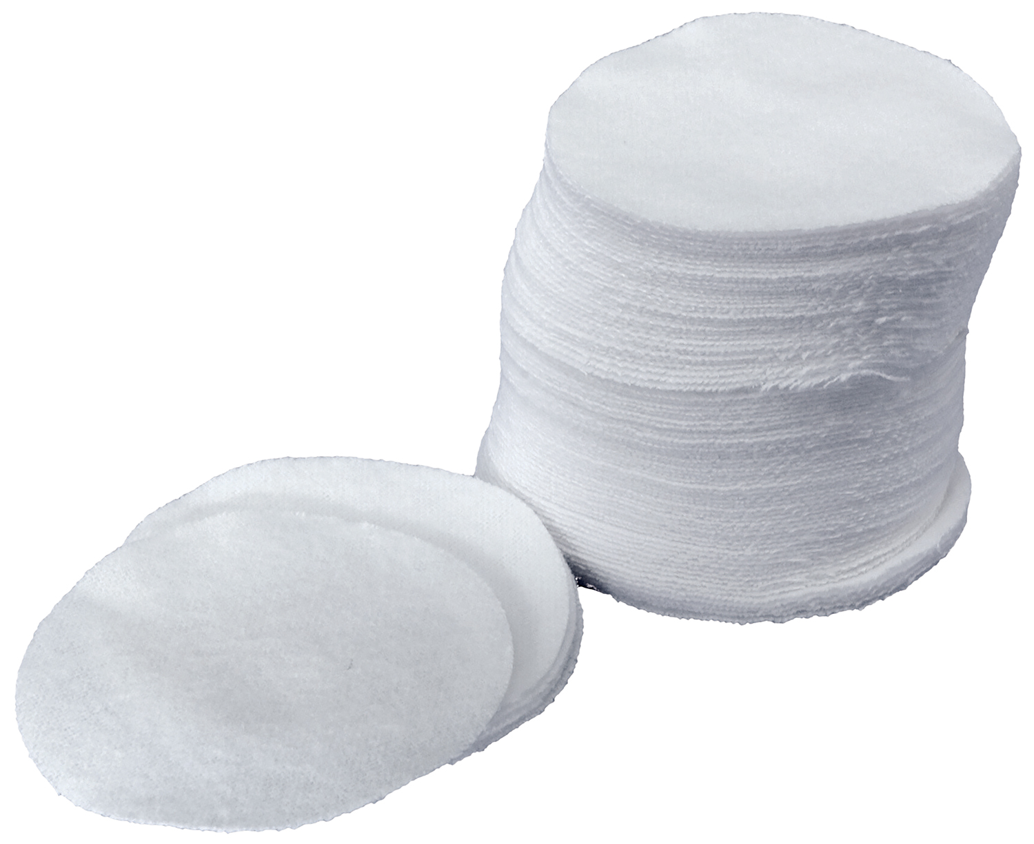 Stack of white round cotton pads