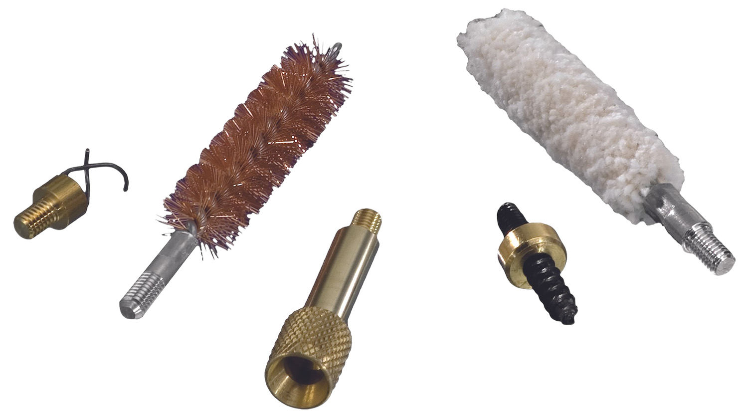 Gun cleaning kit brushes and brass accessories